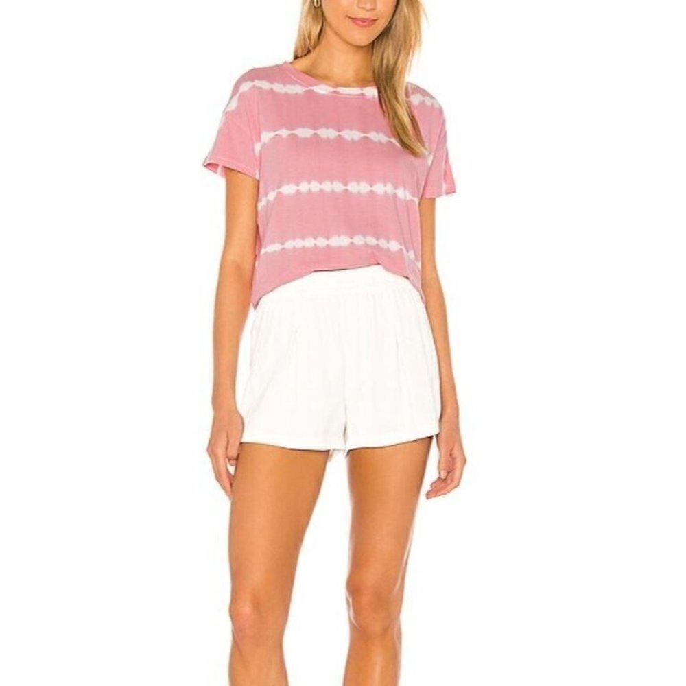 Rails Roman Top Womens Small Pink Waves Tie Dye Short Sleeve Cotton Boho